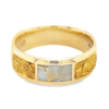 Men's Gold Nugget Gold Quartz Ring, Alaska Mint