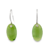 Jade Oval Dangle Earrings, Alaska Mint