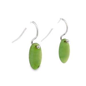 Jade Oval Dangle Earrings, Alaska Mint