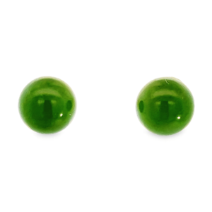 Jade Ball Post Earrings, Alaska Mint