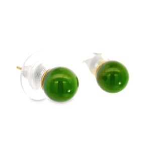 Jade Ball Post Earrings, Alaska Mint