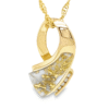 Gold Quartz & Diamond Pendant, Alaska Mint