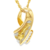 Gold Quartz & Diamond Pendant, Alaska Mint