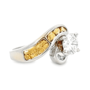 1.00 Ct Round Lab Grown Diamond in 14k White Gold Ladies Ring, Alaska Mint