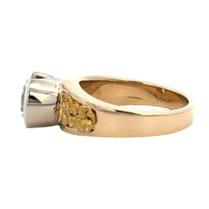 2.23 Ct Round Lab Grown Diamond in 14k Yellow Gold Ladies Ring, Alaska Mint