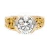 2.23 Ct Round Lab Grown Diamond in 14k Yellow Gold Ladies Ring, Alaska Mint