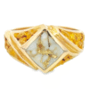 Men's Gold Quartz & Nugget Ring, Alaska Mint