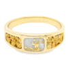 Men's Gold Nugget Gold Quartz Ring, Alaska Mint