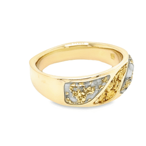 Men's Gold Quartz & Nugget Ring, Alaska Mint