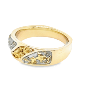 Men's Gold Quartz & Nugget Ring, Alaska Mint