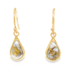 Wire Dangle Gold Quartz Earrings, Alaska Mint