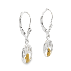 Bear Paw Gold Nugget Earrings, Alaska Mint
