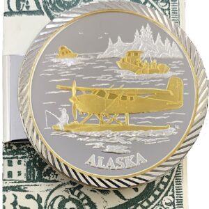 Money Clip with 1 oz. or 1/4 oz. Aviation Medallion