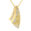 Diamond Slide Gold Quartz Pendant, Alaska Mint