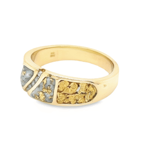 Men's Gold Quartz Ring, Alaska Mint