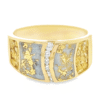 Men's Gold Quartz, Nugget & Diamond Ring, Alaska Mint