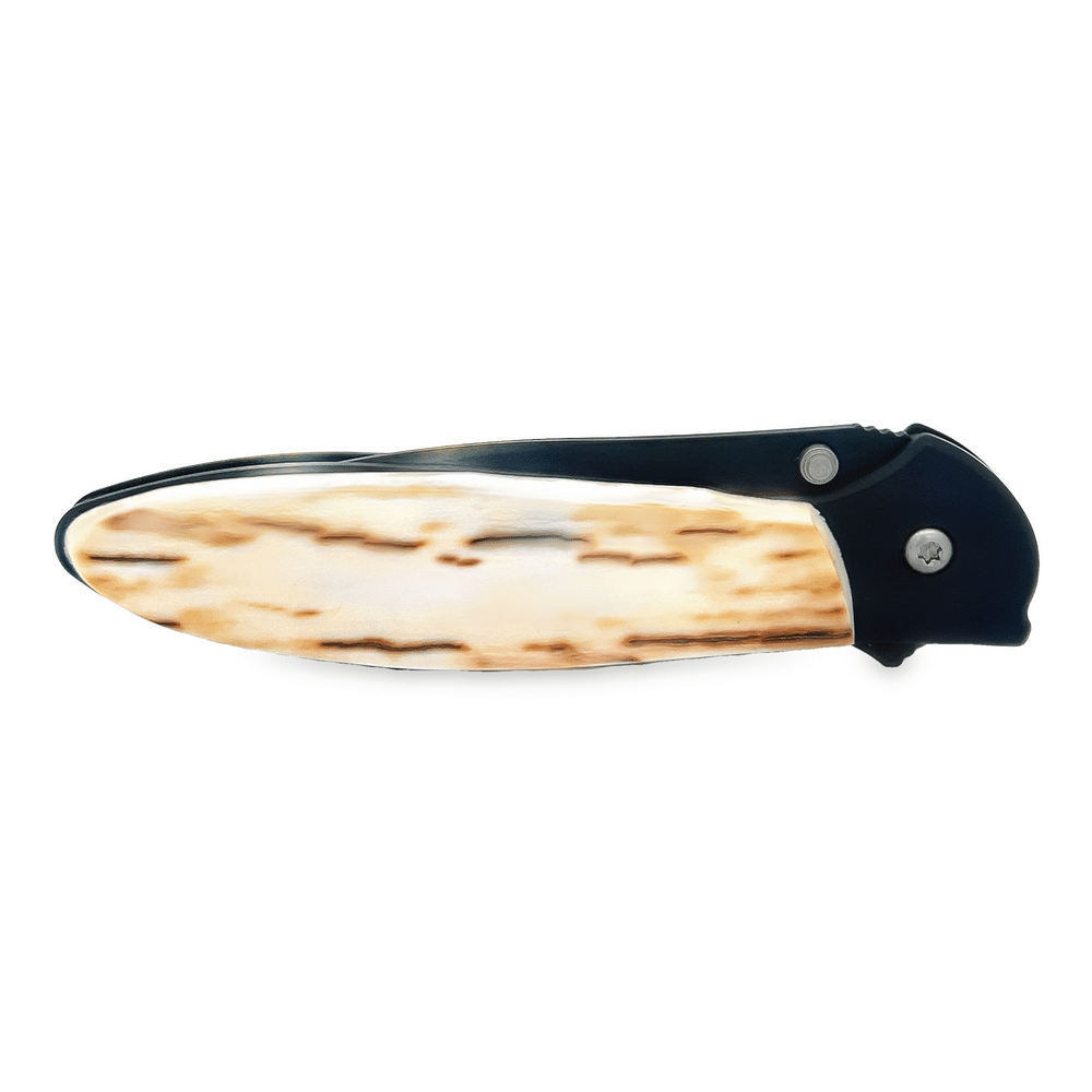 4" Kershaw Pocket Knife Clip Style with Fossilized Mammoth Ivory, Alaska Mint