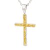 Cross Silver Gold Nugget Pendant, Alaska Mint