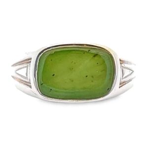 Men's Jade & Silver Ring, Alaska Mint