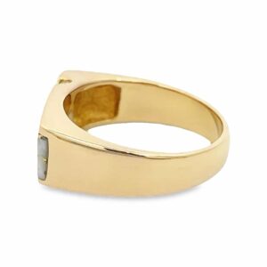 Men's Gold Quartz & Diamond Ring, Alaska Mint