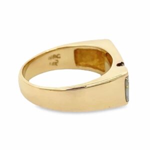 Men's Gold Quartz & Diamond Ring, Alaska Mint