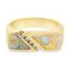 Men's Gold Quartz & Diamond Ring, Alaska Mint