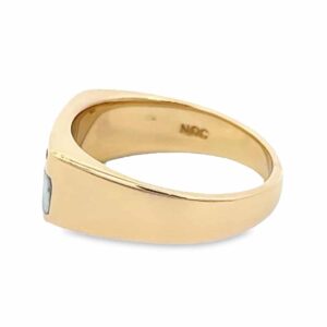 Men's Gold Quartz & Diamond Ring, Alaska Mint