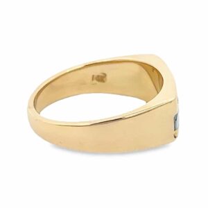 Men's Gold Quartz & Diamond Ring, Alaska Mint