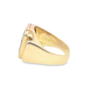 Men's Gold Quartz & Diamond Ring, Alaska Mint