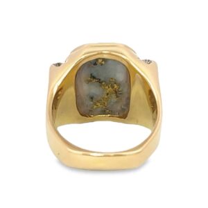 Men's Gold Quartz & Diamond Ring, Alaska Mint