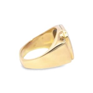 Men's Gold Quartz & Diamond Ring, Alaska Mint