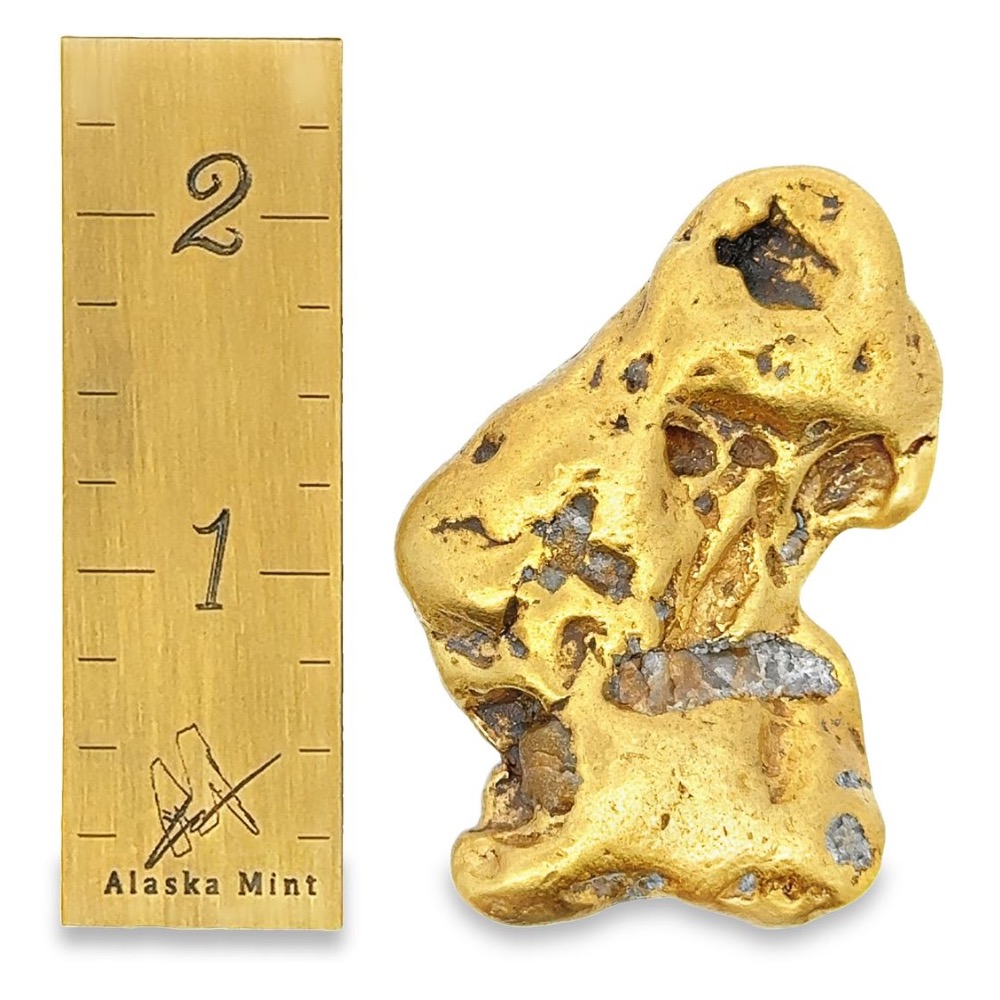 161.9 Gram Natural Gold Nugget from Chandalar Alaska, Alaska Mint
