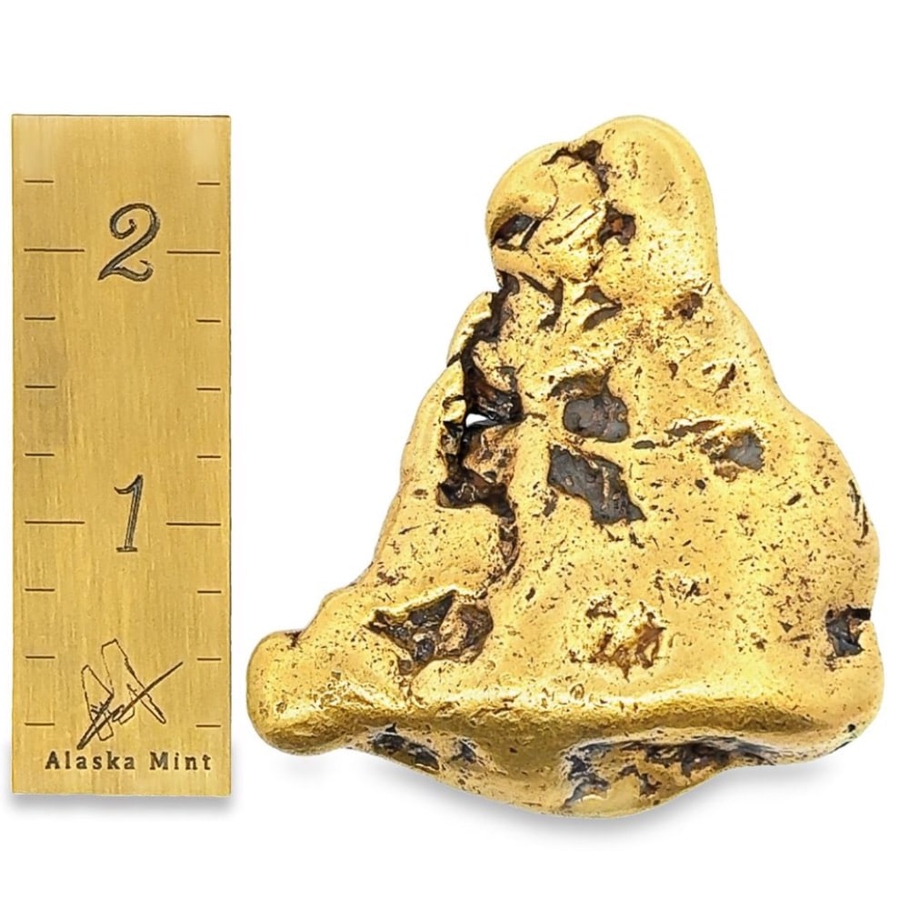 236.9 Gram Natural Gold Nugget from Chandalar Alaska, Alaska Mint