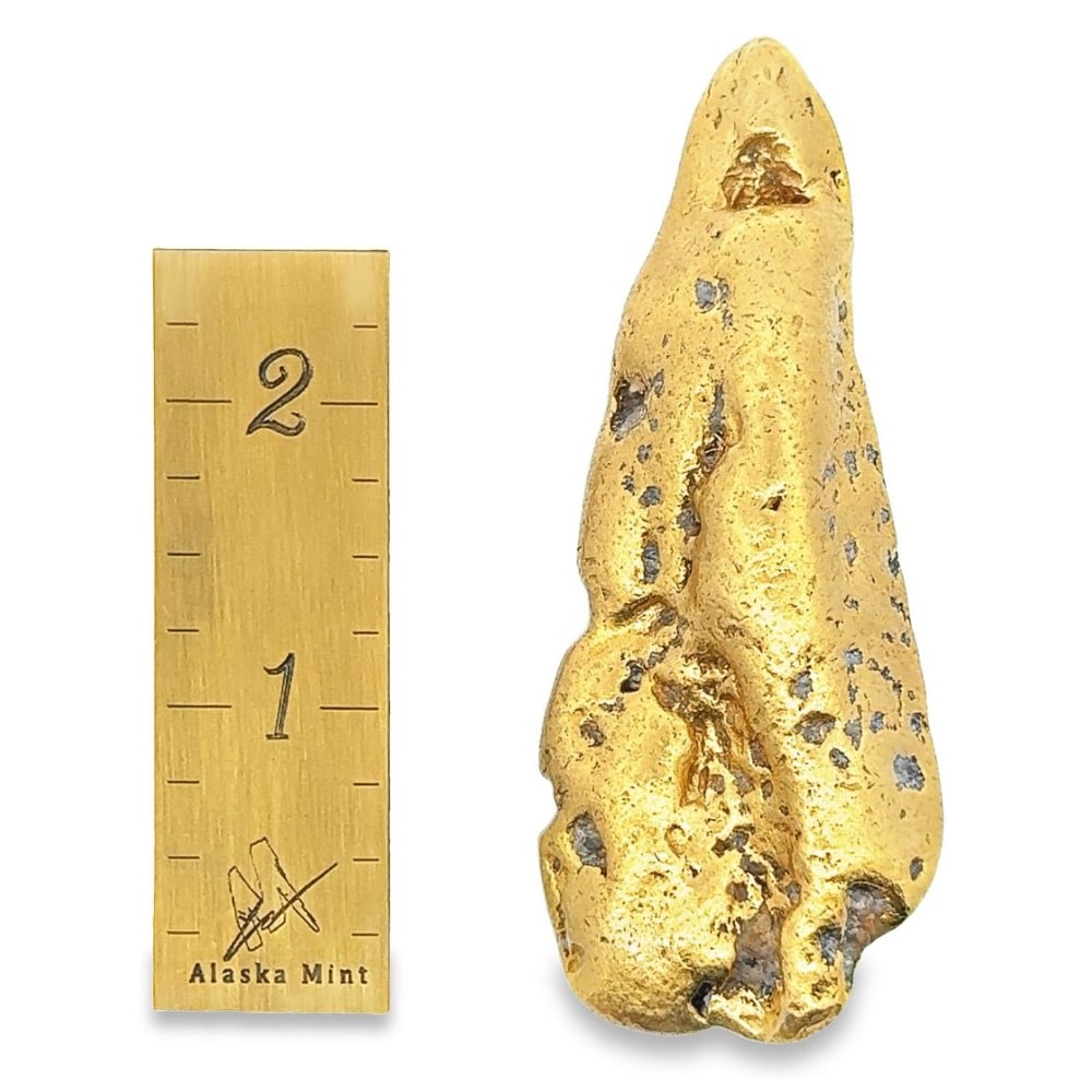 236.0 Gram Natural Gold Nugget from Chandalar Alaska, Alaska Mint