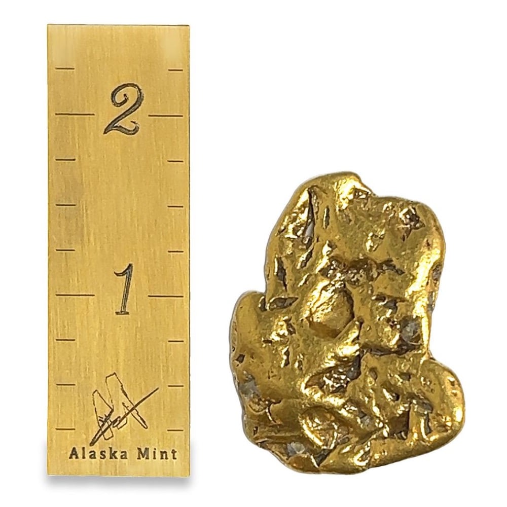 73.5 Gram Natural Gold Nugget from Chandalar Alaska, Alaska Mint