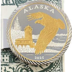 Money Clip with 1 oz. 2025 Alaskan Eagle Medallion
