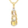 Gold Quartz Freeform Pendant, Alaska Mint