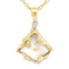 Gold Quartz Freeform Pendant, Alaska Mint
