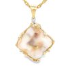 Gold Quartz 14k Freeform Pendant, Alaska Mint