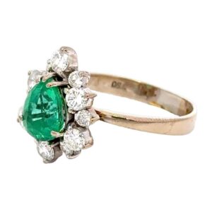 1.50ct Emerald & Diamond Ring, Alaska Mint