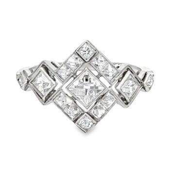 Platinum French Cut Diamond Ring, Alaska Mint