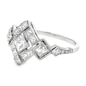 Platinum French Cut Diamond Ring, Alaska Mint