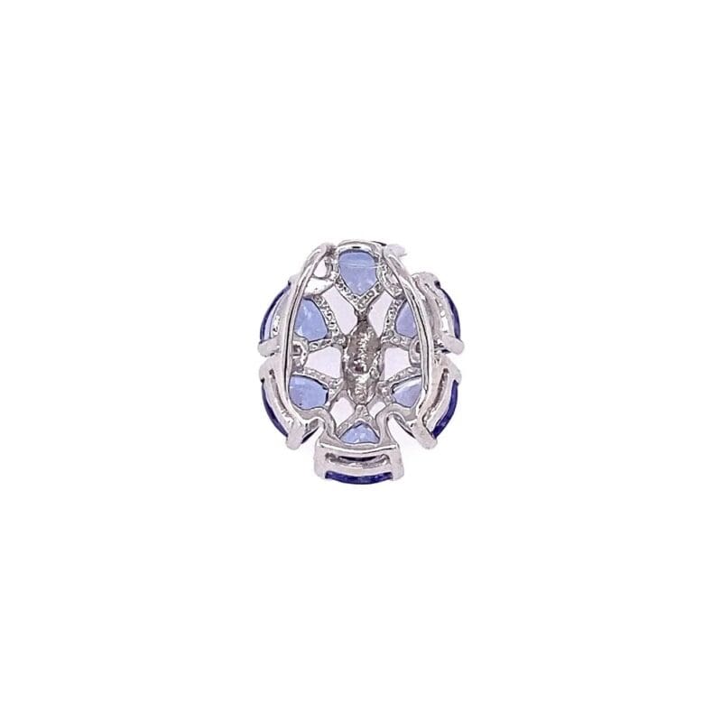 Tanzanite & Diamond Cluster Pendant, Alaska Mint