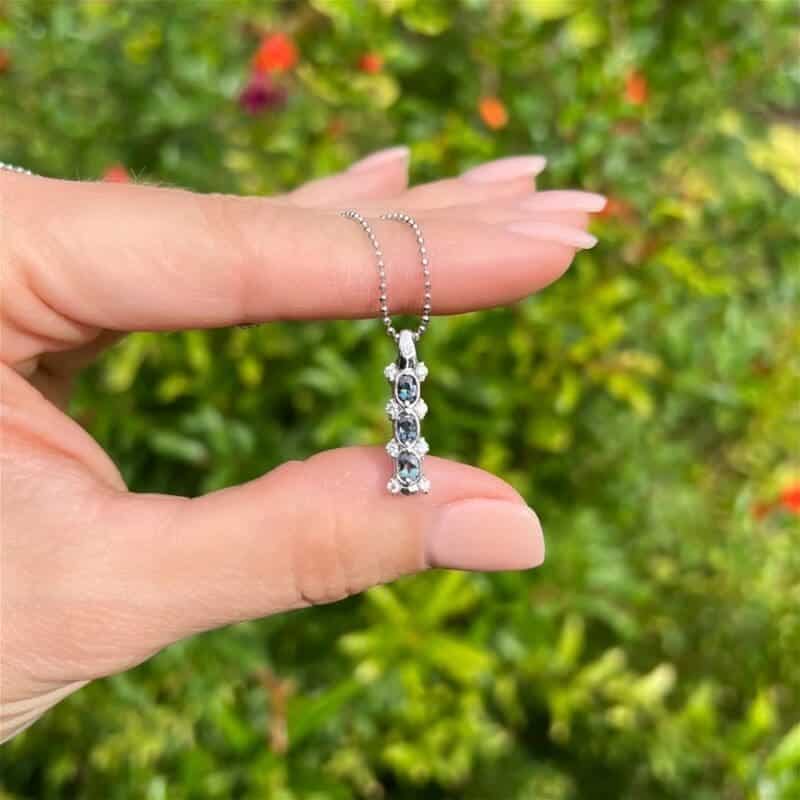 Platinum Alexandrite & Diamond Drop Necklace, Alaska Mint