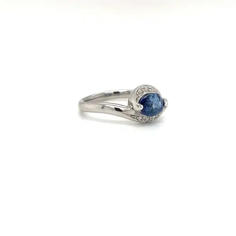 Sapphire Diamond & Platinum Ring, Alaska Mint