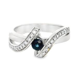 Sapphire & Diamond 14k Ring, Alaska Mint