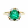 Emerald 18k Yellow Gold & Diamond Ring, Alaska Mint