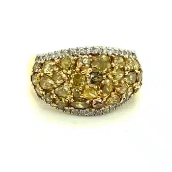 Yellow & White Diamond Ring, Alaska Mint