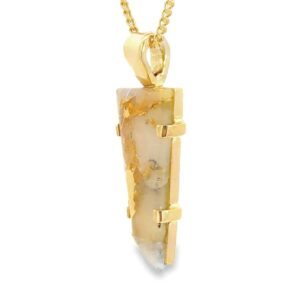 Gold Quartz Pendant 18k, Alaska Mint