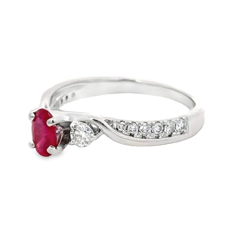 Ruby Ring with Diamonds, Alaska Mint